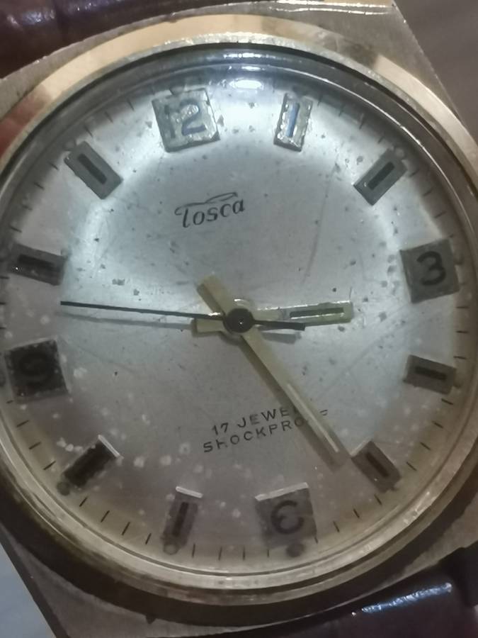 VINTAGE MENS TOSCA 17 JEWELS GOLD PLATED MECHANICAL WATCH IN EXCELLENT WORKING CONDITION