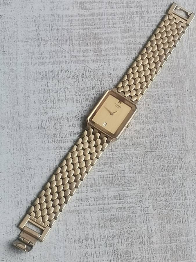 VINTAGE MENS PULSAR GOLD PLATED WATCH IN EXCELLENT WORKING CONDITION