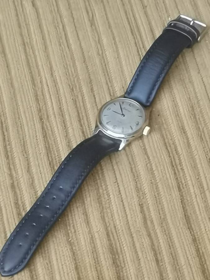 VINTAGE MID-CENTURY BUHRER 21 JEWELS MENS  20 MICRON GOLD SWISS WATCH