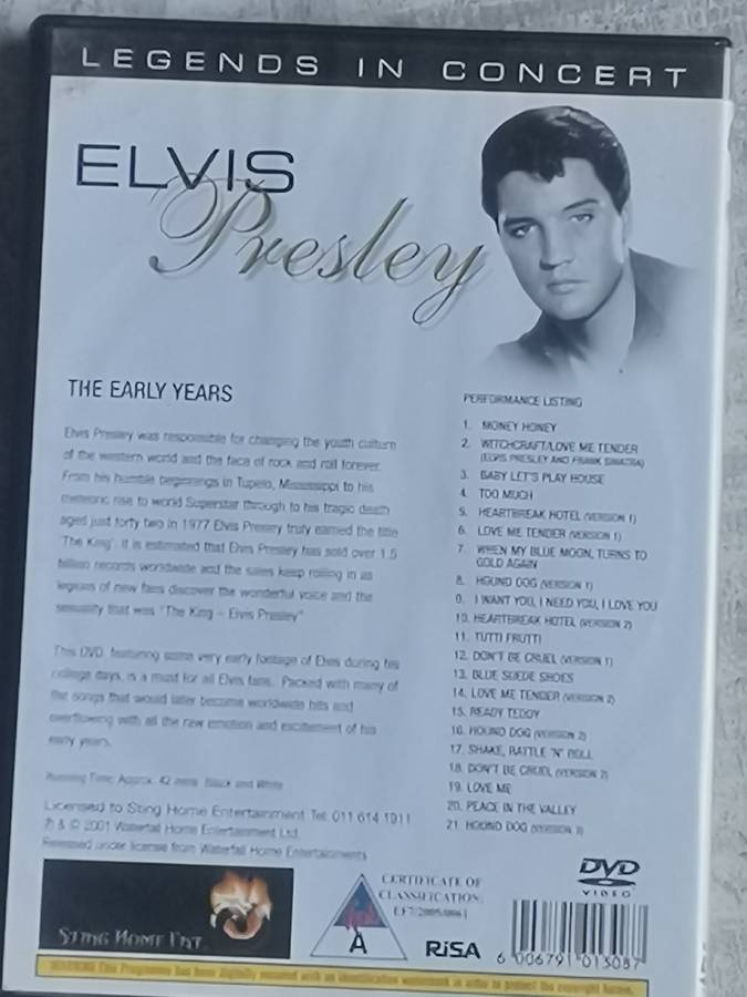 ELVIS PRESLEY DVD COLLECTION - BIDDING FOR ALL 5 DVD`S