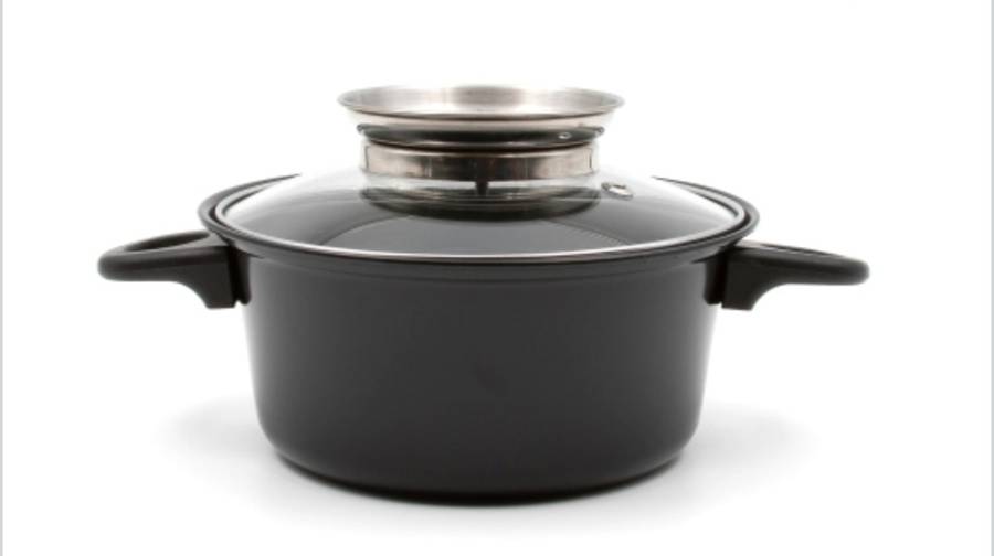 NEW ALPINE GREY 19 PIECE IRON NON STICK COOKWARE POT SET - BLACK