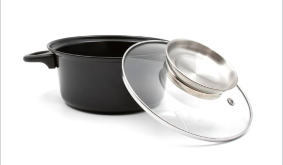 NEW ALPINE GREY 19 PIECE IRON NON STICK COOKWARE POT SET - BLACK