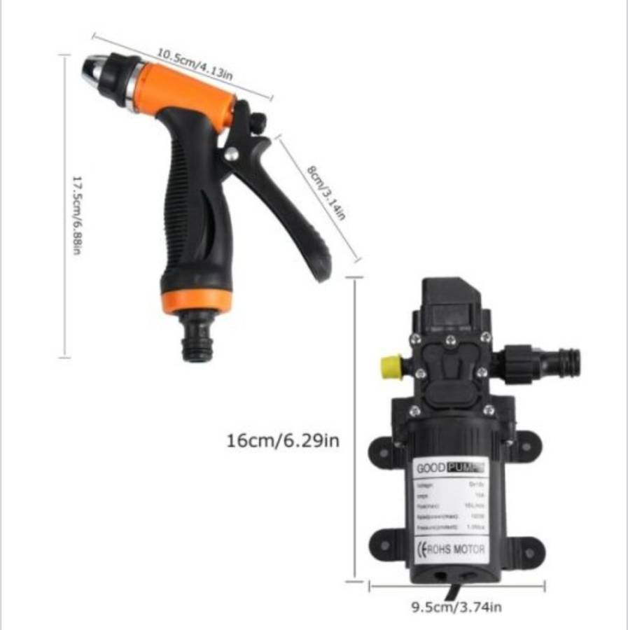 12V HIGH PRESSURE PORTABLE ELECTRIC WATER PUMP CAR WASH GUN