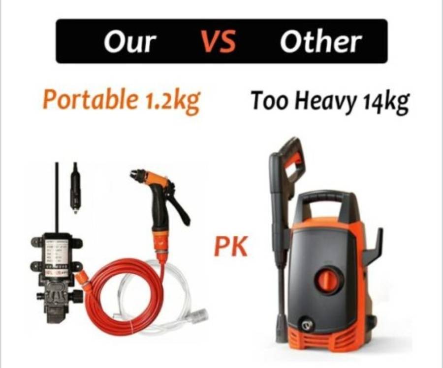 12V HIGH PRESSURE PORTABLE ELECTRIC WATER PUMP CAR WASH GUN