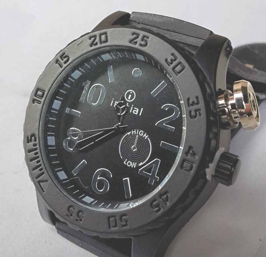 XL Men's Rubber Watch Black