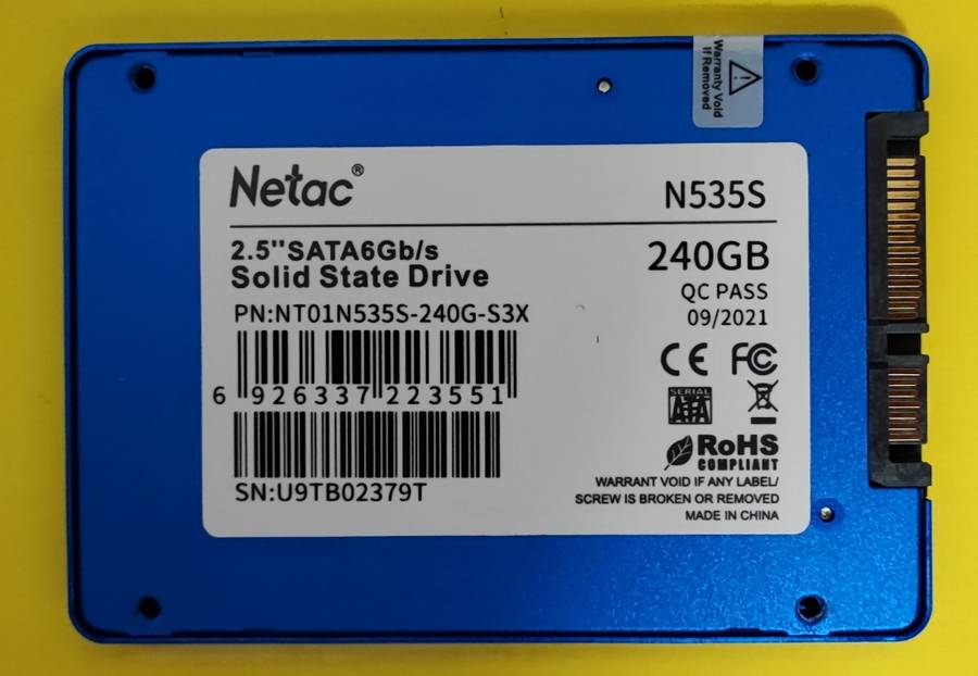Netac N535S 240GB SSD - 2.5` - Excellent Condition