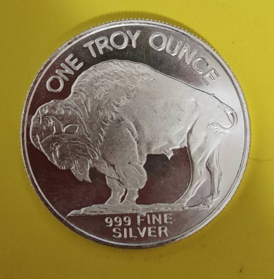 1 troy ounce 999 Silver round - Silver Buffalo - Indian Head