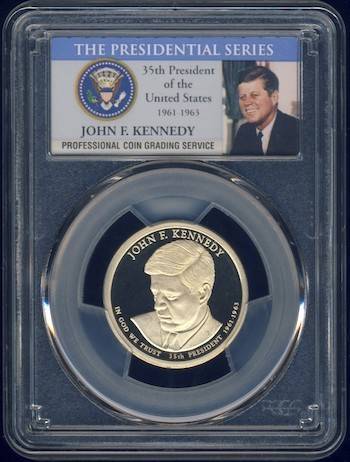 2015 PCGS Graded Proof-69 DCam, Presidential Dollar, $1, USA, America, Kennedy / JFK