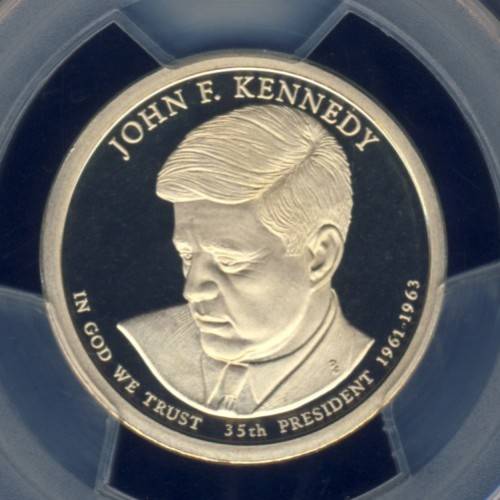 2015 PCGS Graded Proof-69 DCam, Presidential Dollar, $1, USA, America, Kennedy / JFK