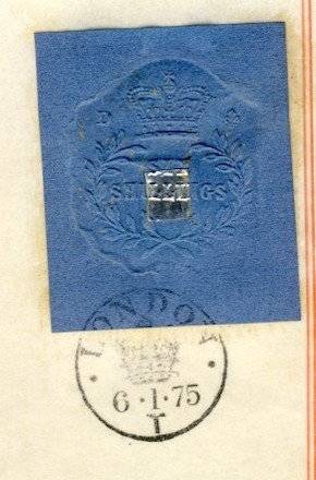 1874 Vellum Indenture with Seals and Stamp, Hand Written, Mortgage Transfer