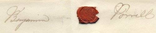 1874 Vellum Indenture with Seals and Stamp, Hand Written, Mortgage Transfer