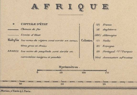 Late 1800's Map of Africa, Very Good condition, Original Map