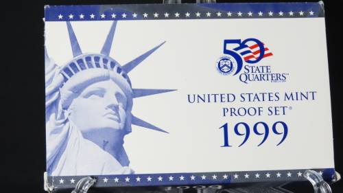 USA , 1999 Complete Proof Coin Set, Including Statehood Quarters, 9 coin Set