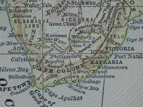 1880 Map of South Africa, Excellent Condition, Original Map Major Railways