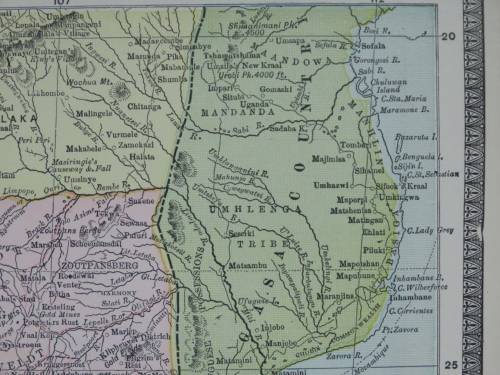 1880 Map of Africa, Excellent Condition, Original Cram Map