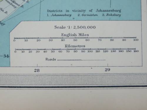 1922 Map of South Africa - Eastern Half - Excellent Condition, Original Bartholomew Map Transvaal