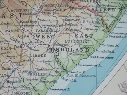 1922 Map of South Africa - Eastern Half - Excellent Condition, Original Bartholomew Map Transvaal