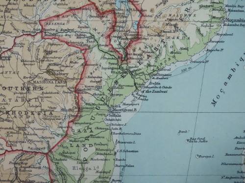 1922 Map of Central and Southern Africa - Excellent Condition, Original Bartholomew Map