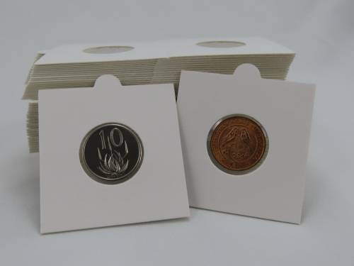 22.5 mm Self Adhesive Coin Holders, 20 x Hartberger Coin Flips, No PVC