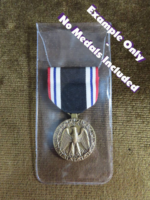 Clear Medal Storage Envelope , Pocket , Wallet or Sleeve