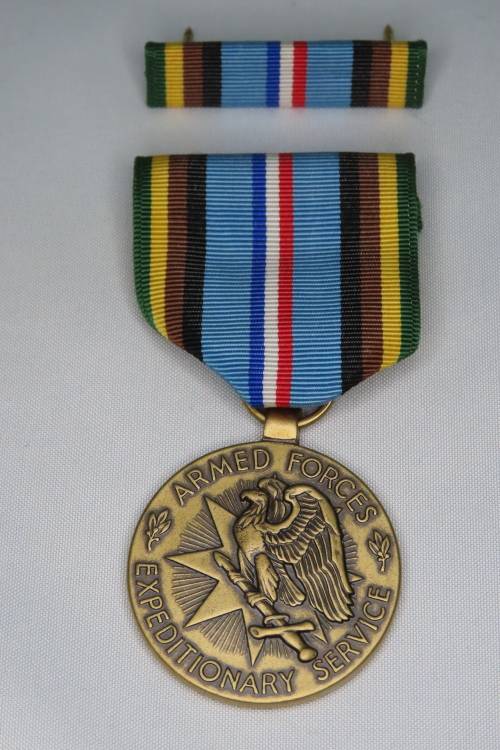 United States Armed Forces Expeditionary Medal, in original box with Ribbon and Bar, USA