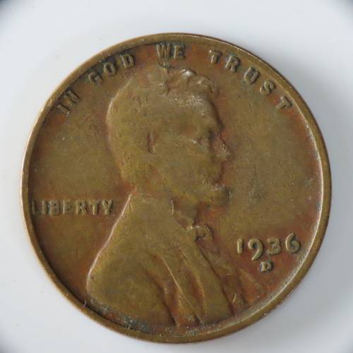 USA , 1936 D Lincoln Cent, Wheat Penny , Denver Mint