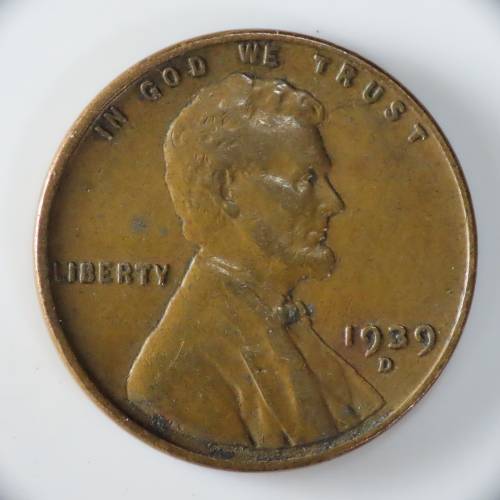 USA , 1939 D Lincoln Cent, Wheat Penny , Denver Mint