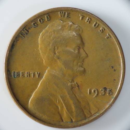 USA , 1935 Lincoln Cent, Wheat Penny , Philadelphia Mint