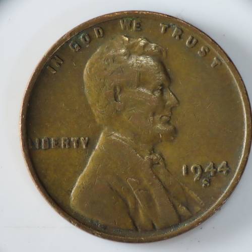 USA , 1944 S Lincoln Cent, Wheat Penny , San Francisco Mint