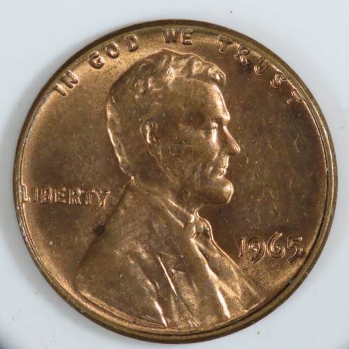 USA , 1965 Lincoln Cent, BU Memorial Penny , Philadelphia Mint, Uncirculated Gem Red