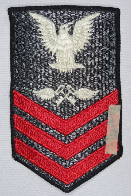 United States Navy Petty Officer 1st Class Rank Insignia Patch E6, Aviation Storekeeper