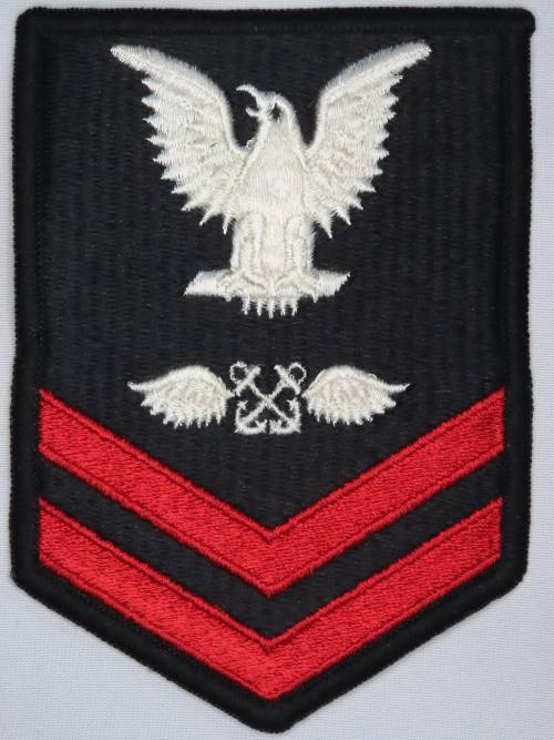 United States Navy Petty Officer 2nd Class Rank Insignia Patch E5, Aviation Boatswain`s Mate