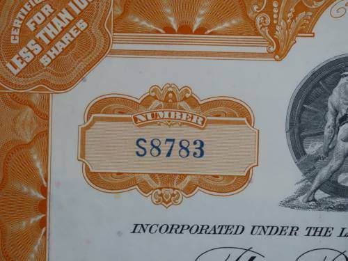 Set of Two Pennsylvania Railroad Company, Stock Certificates, 1952 to 1958