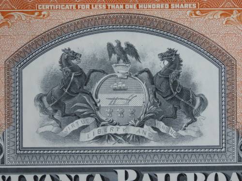 Pennsylvania Railroad Company, Stock Certificate, 1952 , 5 Shares