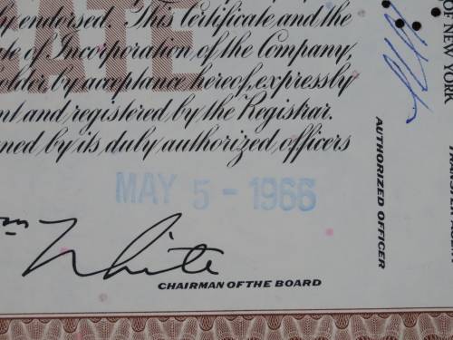 Set of Two Erie Lackawanna Railroad Company, Stock Certificates, 1962 to 1966
