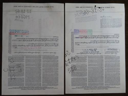 Set of Two Erie Lackawanna Railroad Company, Stock Certificates, 1962 to 1966