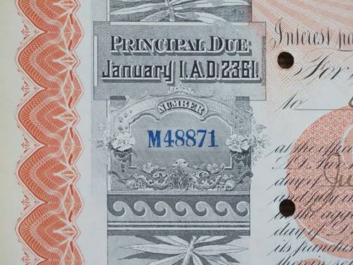 1927 West Shore Railroad Company, $1000 Bond Certificate M48871