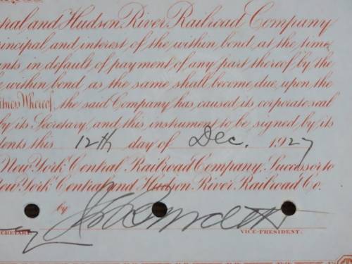 1927 West Shore Railroad Company, $1000 Bond Certificate M48871