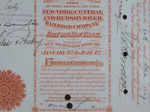 1927 West Shore Railroad Company, $1000 Bond Certificate M48870