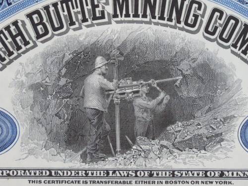 1929 North Butte Mining Company, Stock Certificate, 50 Shares , F10210