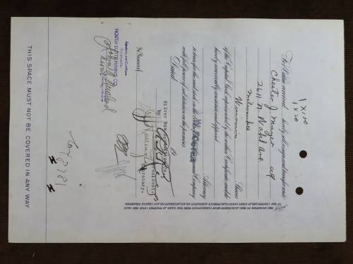 1929 North Butte Mining Company, Stock Certificate, 100 Shares , C9774