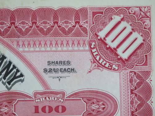 1929 North Butte Mining Company, Stock Certificate, 100 Shares , C9774