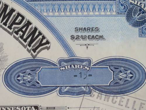 1937 Set of 2 North Butte Mining Company, Stock Certificate, 115 Shares , C27944