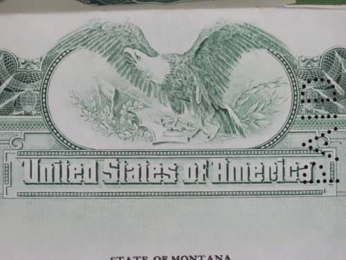 1919 City of Great Falls - South Side Sewer Bond, $1000 Bond, 85