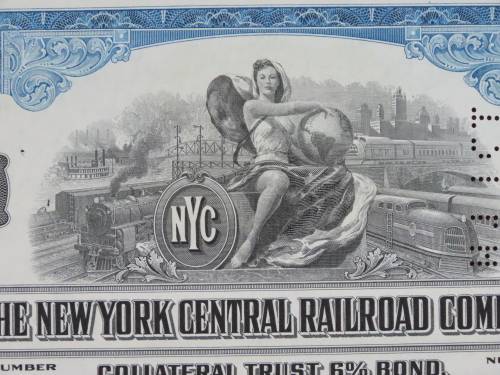 1955 New York Central Railroad Company Bond, $500 Bond, D133