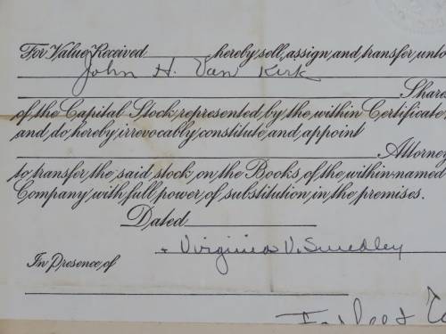 1948 Cosgrove Coal Company, Stock Certificate, 16 Shares, 205