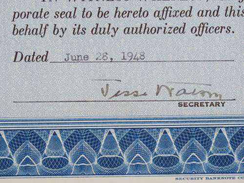 1948 Cosgrove Coal Company, Stock Certificate, 16 Shares, 205