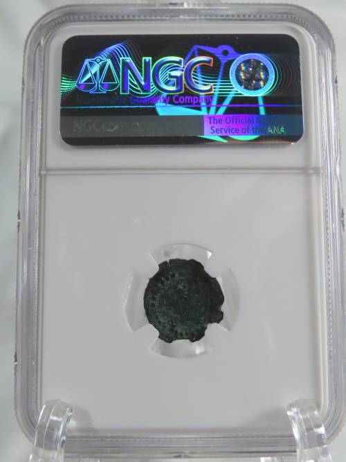Ancient Judaea Half Prutat Coin, 4 BC NGC Herod Archelaus