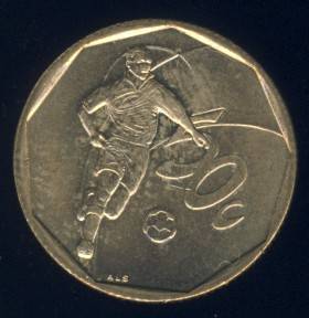 2002  Soccer 50c Coin