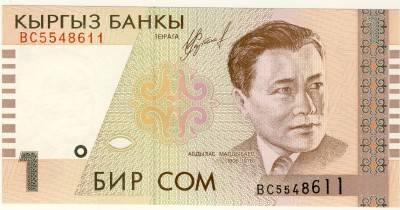 Kyrgyzstan - 1 Som, 1999, Crisp UNC., p15